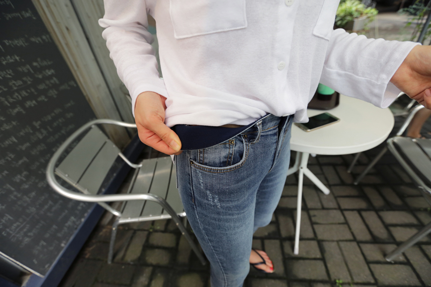 Women Jeans Pants Ash Blue Boots Cut Span Jeans Co